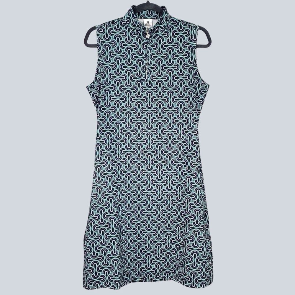 Daily Sports Sleeveless Zip Neck Dress with Shorts Medium Tennis Golf Pickleball